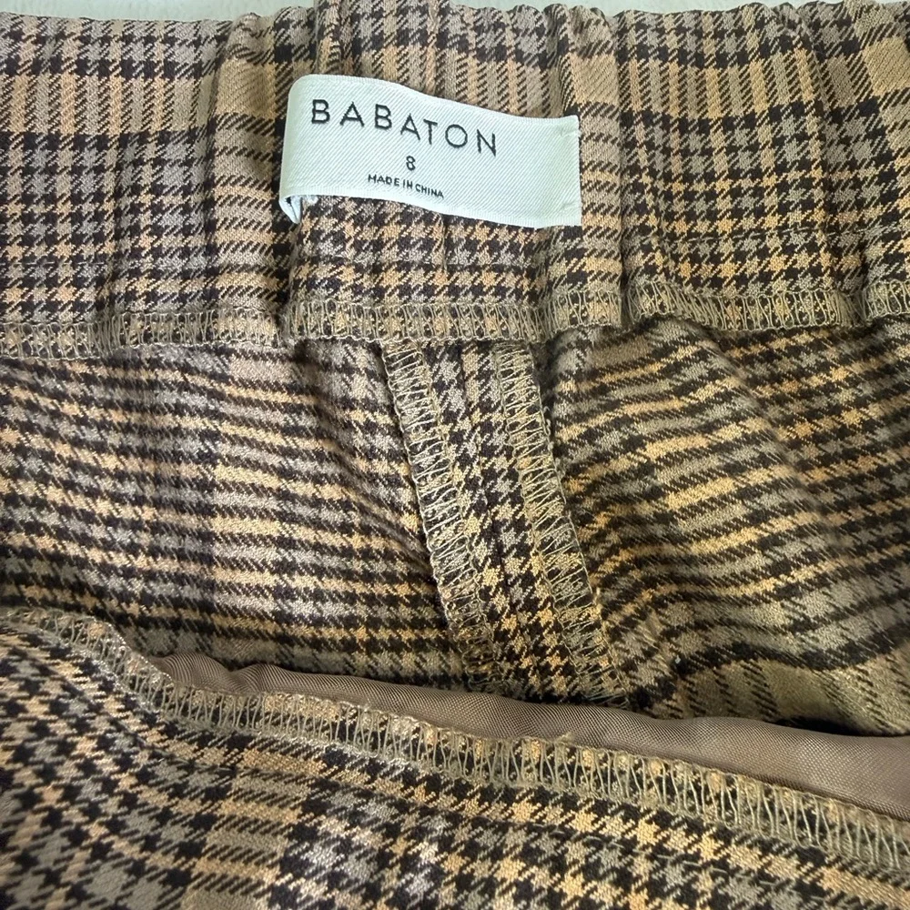 Babaton Brown Plaid Dress Pants - Picture 2 of 5